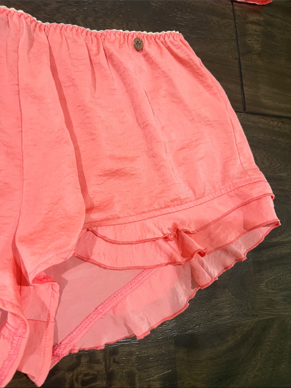 Midnight Bakery XL Women's XL Coral Sleep Set Two Piece Camisole Shorts Pajamas - Picture 5 of 13